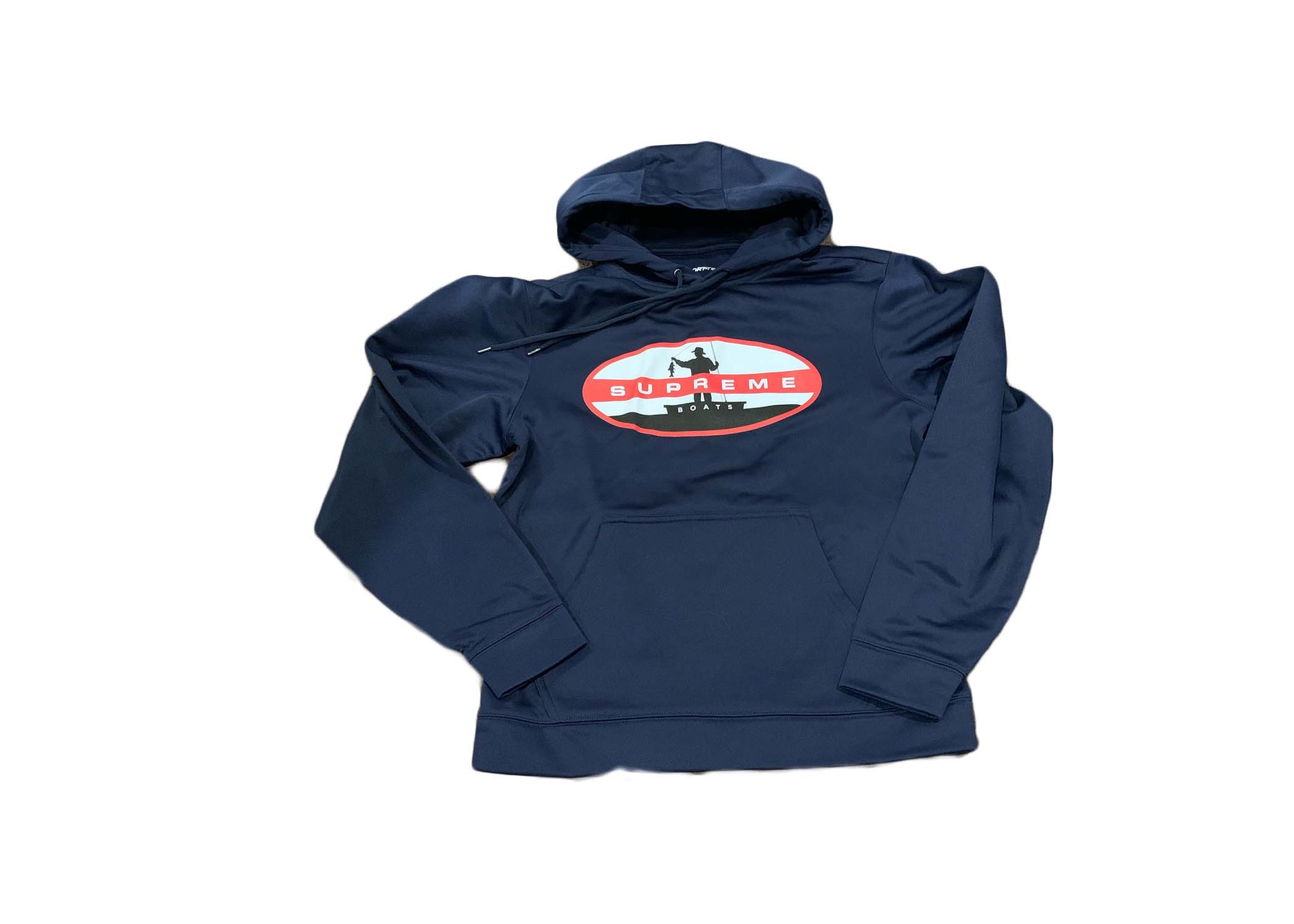 Navy Poly Blend Hoodie Supreme supremeboats