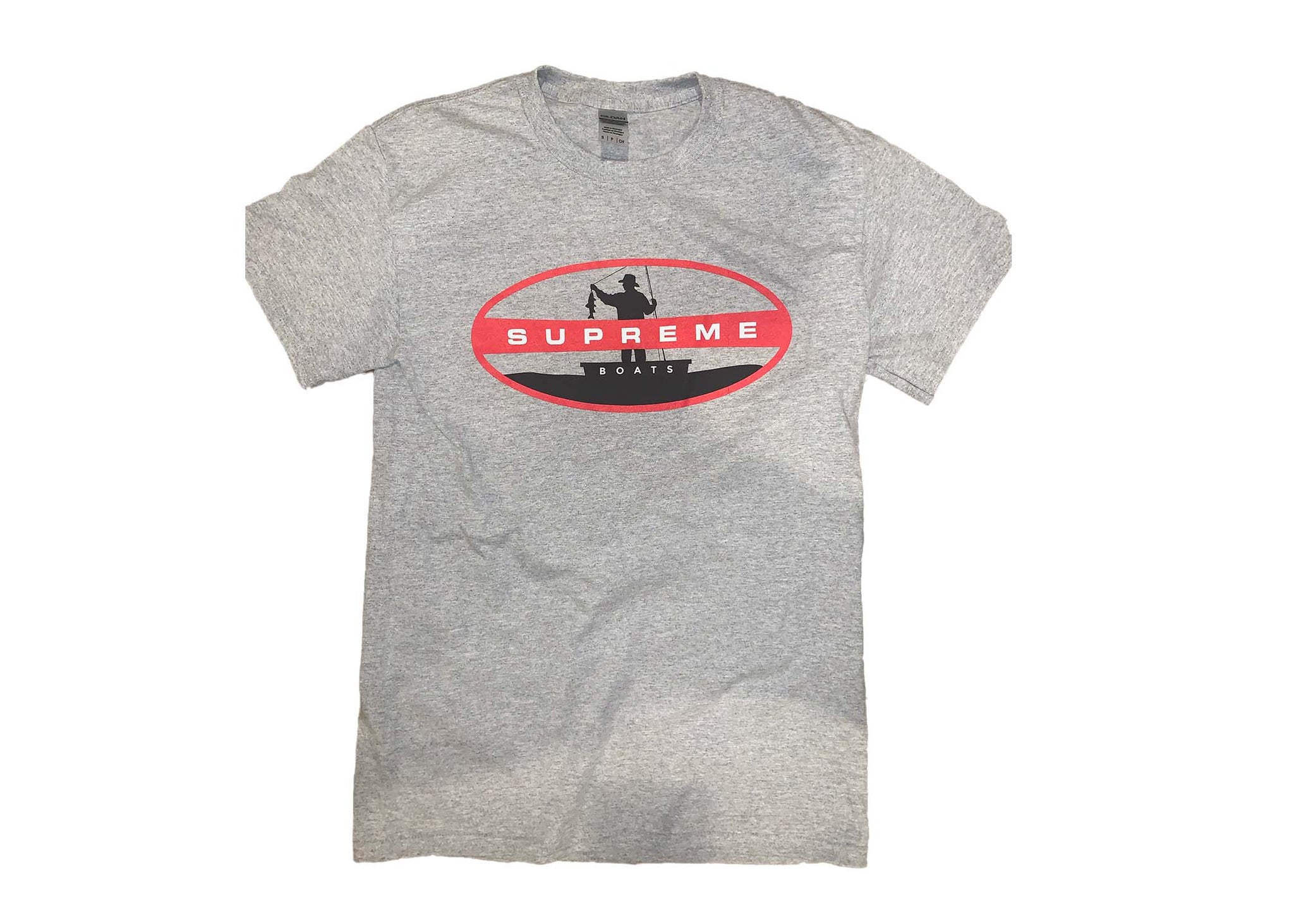 Grey 100% Cotton Supreme Tshirt – supremeboats